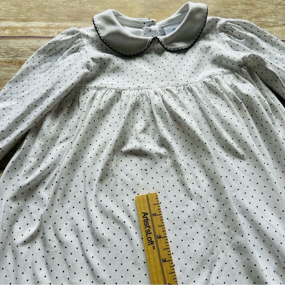 Eyelet & Ivy Polka Dot 100% Pima Cotton Dress Long Sleeve 3T - Picture 7 of 11